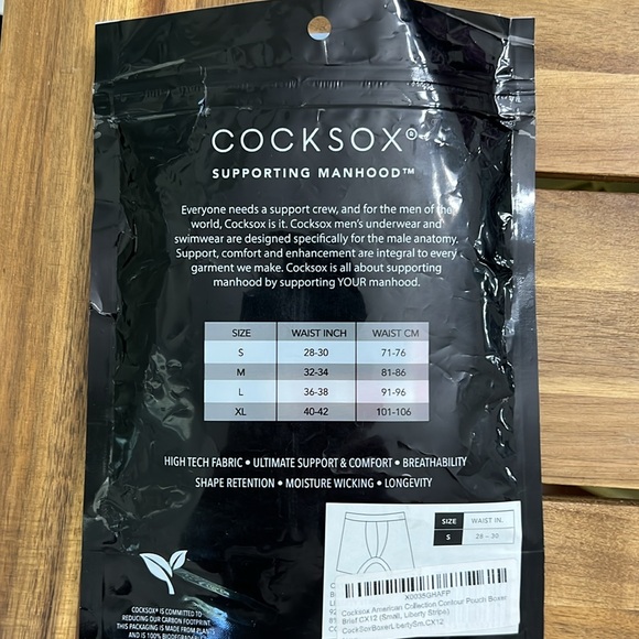 Cocksox CX12 Boxer Brief – Liberty Stripe, Contour Pouch, Small 28–30" - Picture 5 of 5